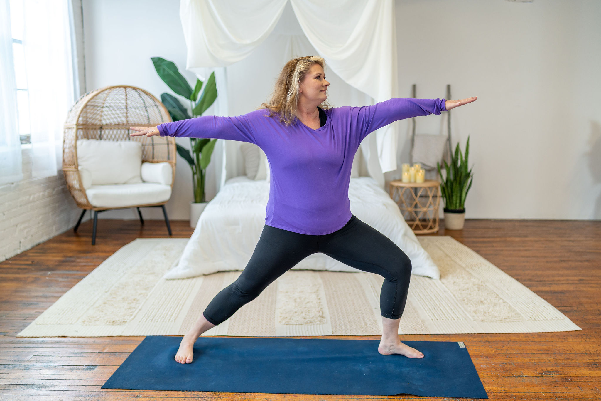 Jennifer Culver doing yoga